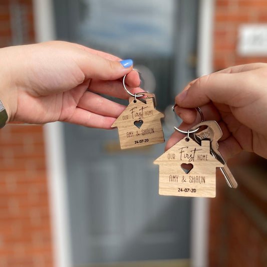 Our First Home Personalised Keyring