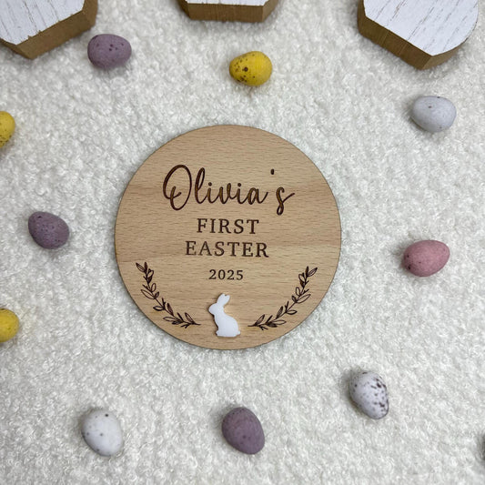 Personalised First Easter Disc | Bunny | Easter | Baby | 2026 | 2027