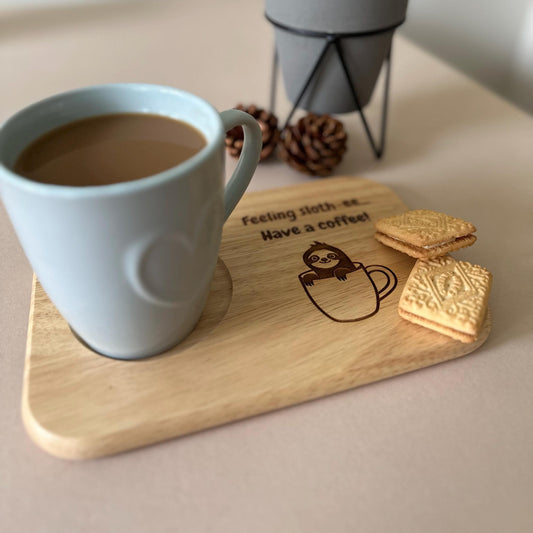 Feeling Slothie Tea, Coffee & Biscuit Board