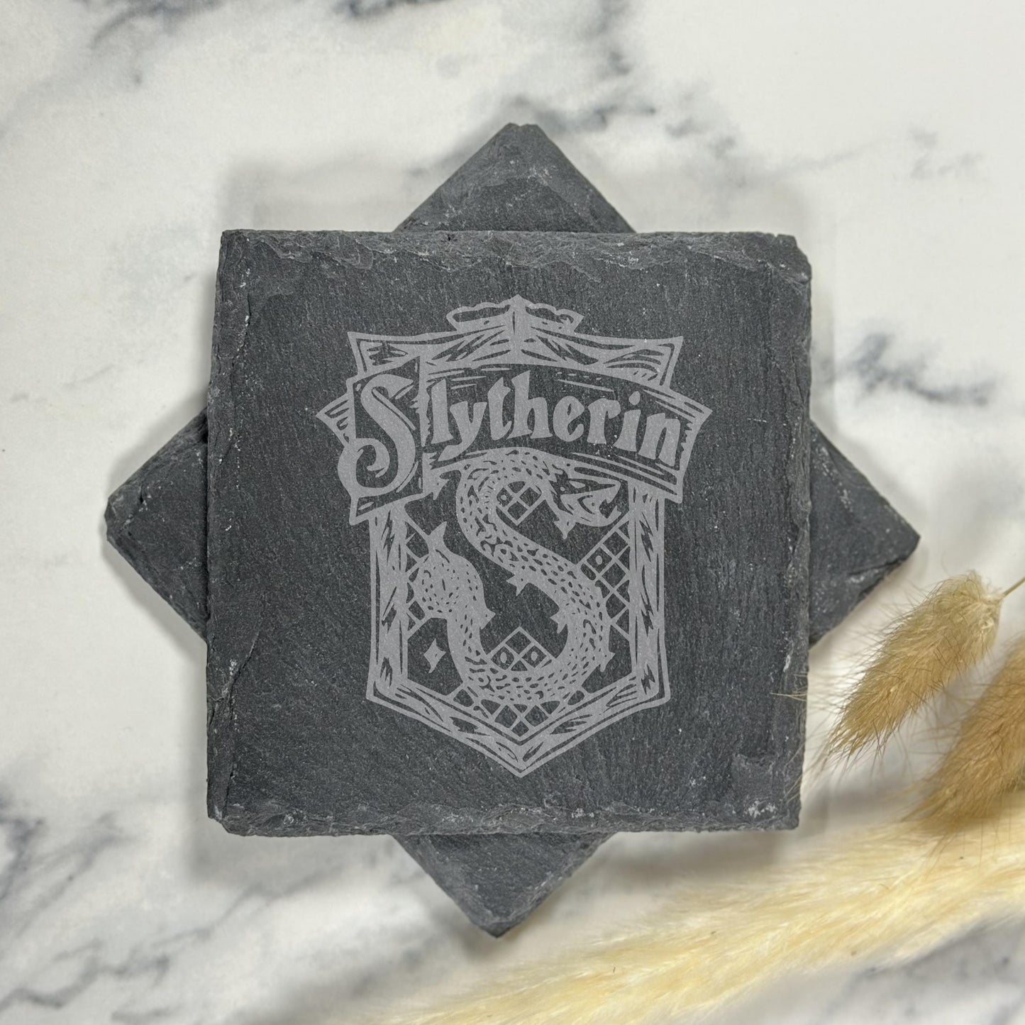 Wizard Inspired School House Slate Coasters | Magical | Gift | Fan | Housewarming