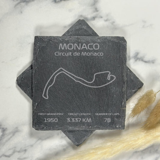 F1 Circuit Slate Coasters