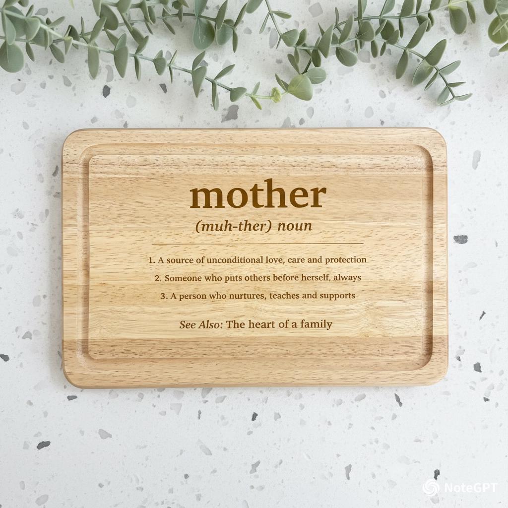 Mother's Day Noun Engraved Chopping Board