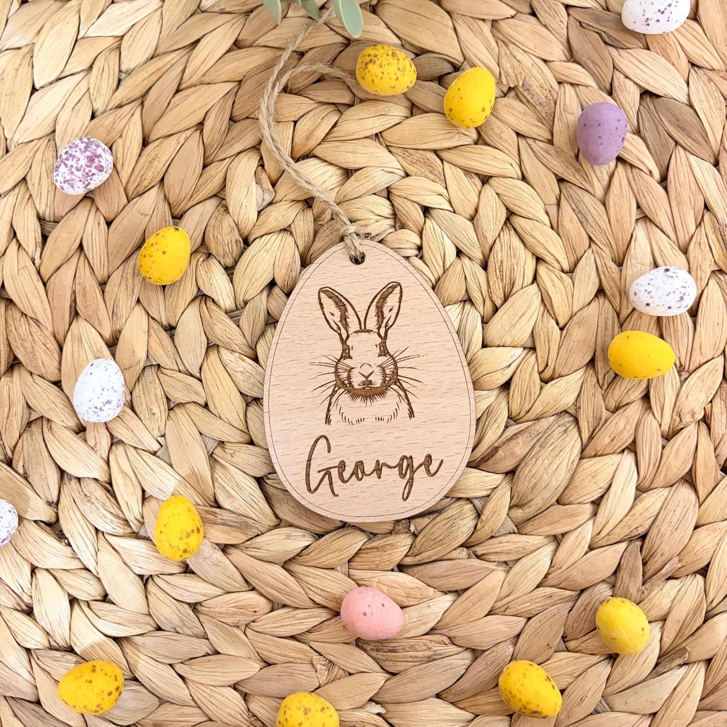 Easter Monster Truck Engraved Tag
