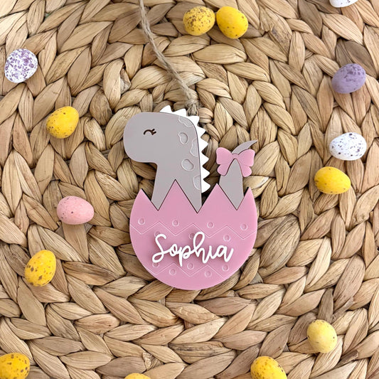 Dinosaur Easter Tag