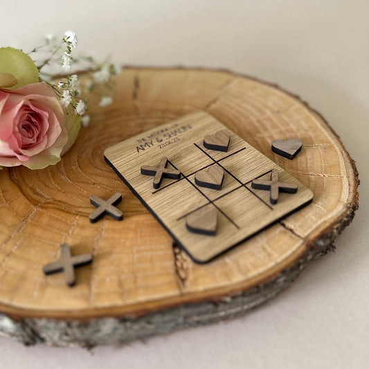 Hearts & Crosses | Noughts and Crosses | Wedding | Table Top Game | Wedding Favours | Wedding Keepsake | Personalised