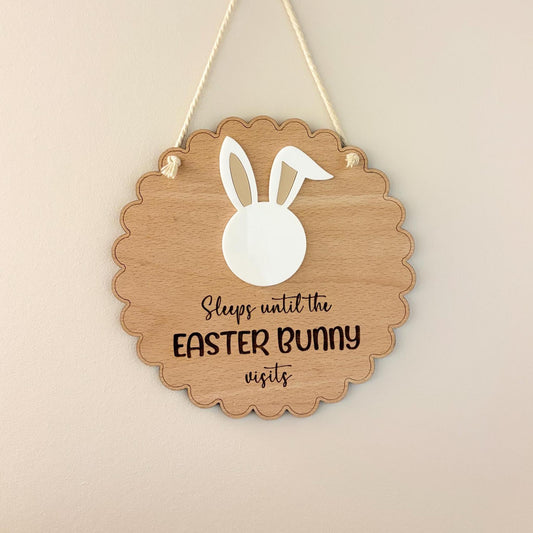 Sleeps Until the Easter Bunny Visits Countdown Sign
