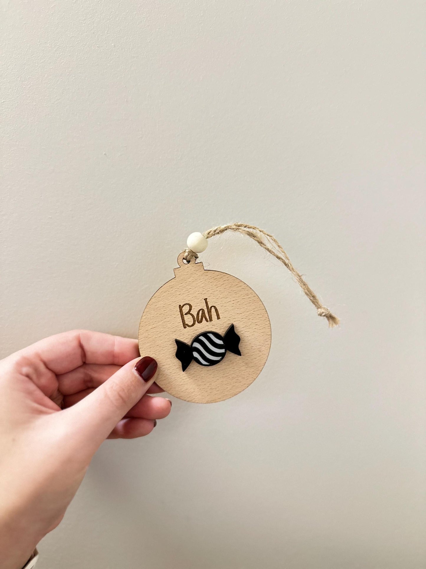 Bah Humbug Christmas Bauble – Funny Ornament – Grumpy Christmas Decoration