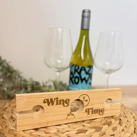 Wine Time Glass Caddy | Wine Glass | Gift | Bar