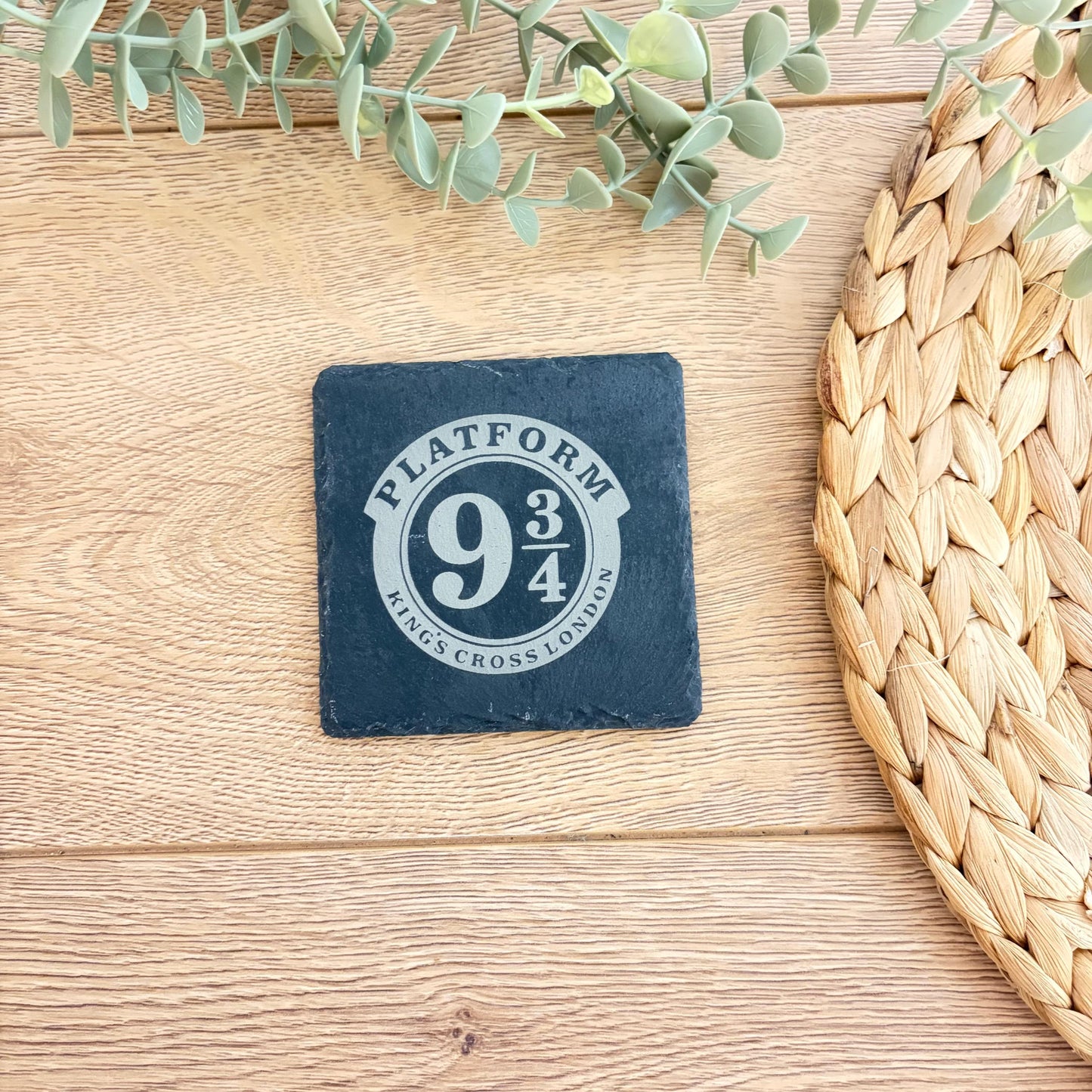 Platform 9 3/4 Slate Coaster | Wizard | Gift | Fan | Magic | Housewarming