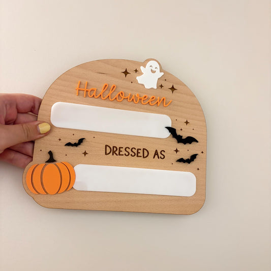 Halloween Dress Up Photo Prop | Prop for Kids | Shelf Sitter | Trick or Treat Photo Sign | Keepsake