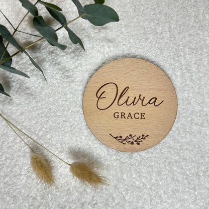 Baby Name Announcement Disc