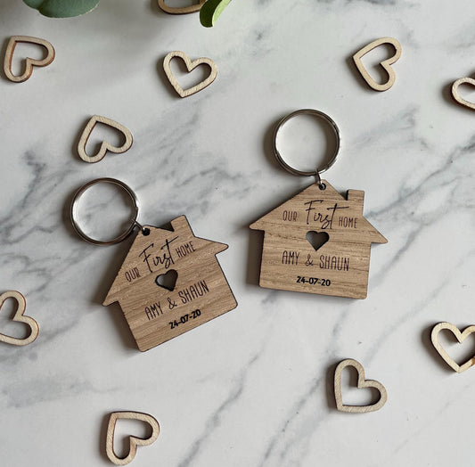 Our First Home Personalised Keyring