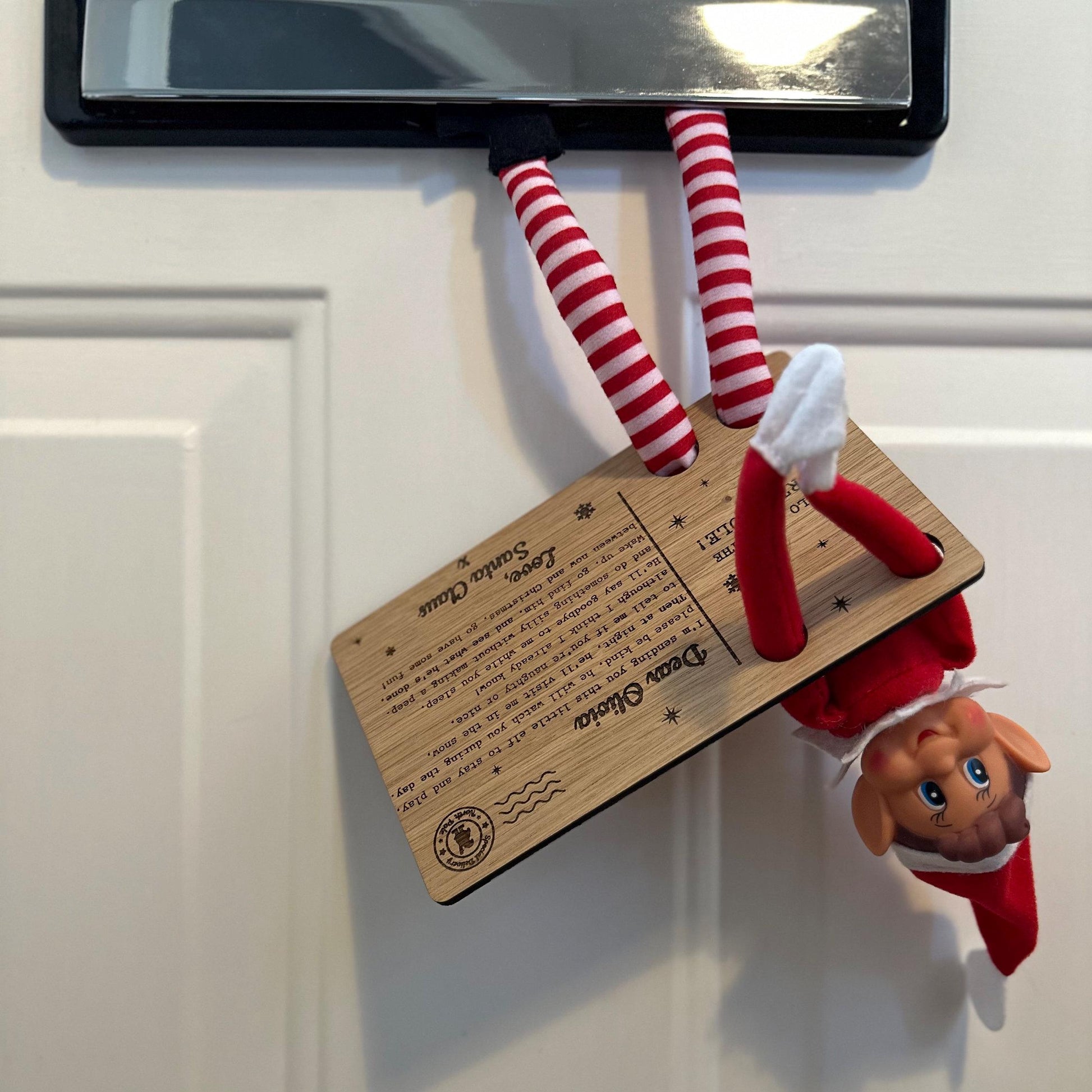 Elf on the Shelf Arrival Postcard | Letter | Christmas | Elf | Elf on the Shelf | Personalised | Wooden | I'm Back | Festive Fun