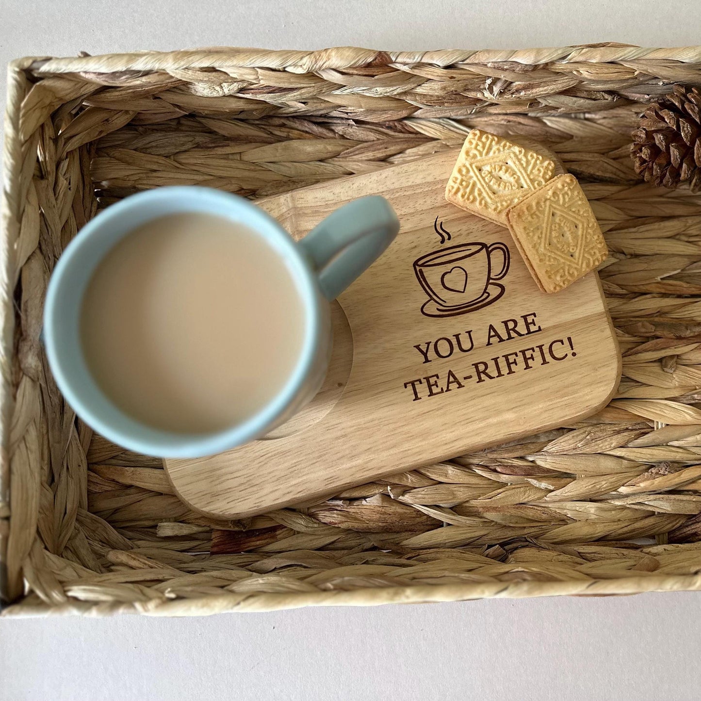 You Are Tea-Riffic Tea & Biscuit Board