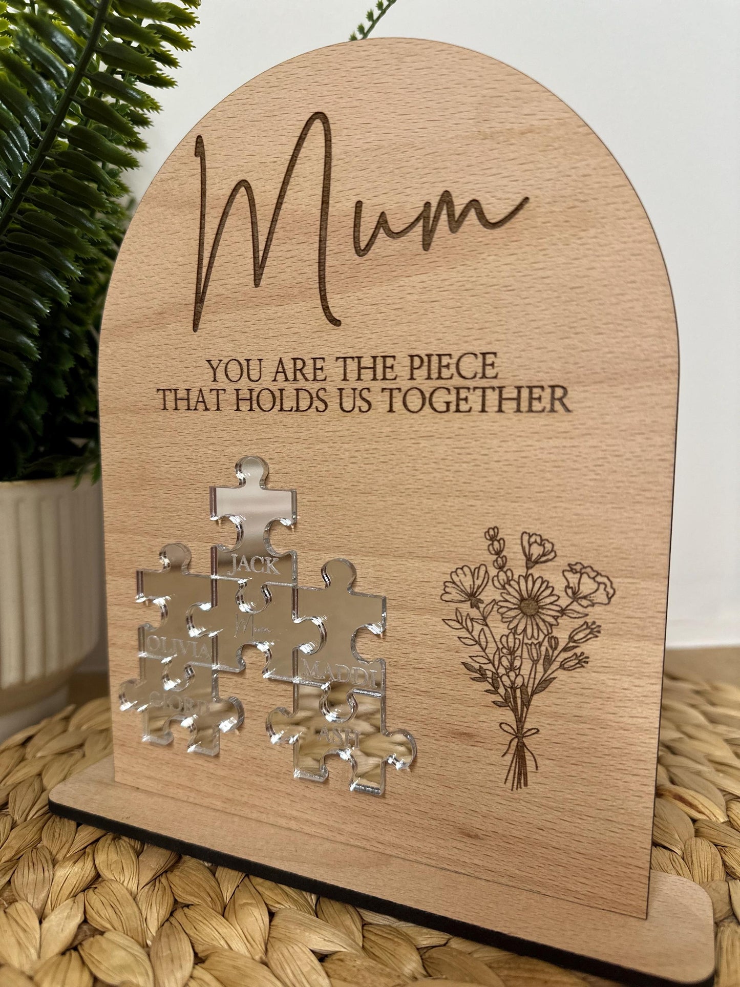 Mother's Day Puzzle Piece Stand