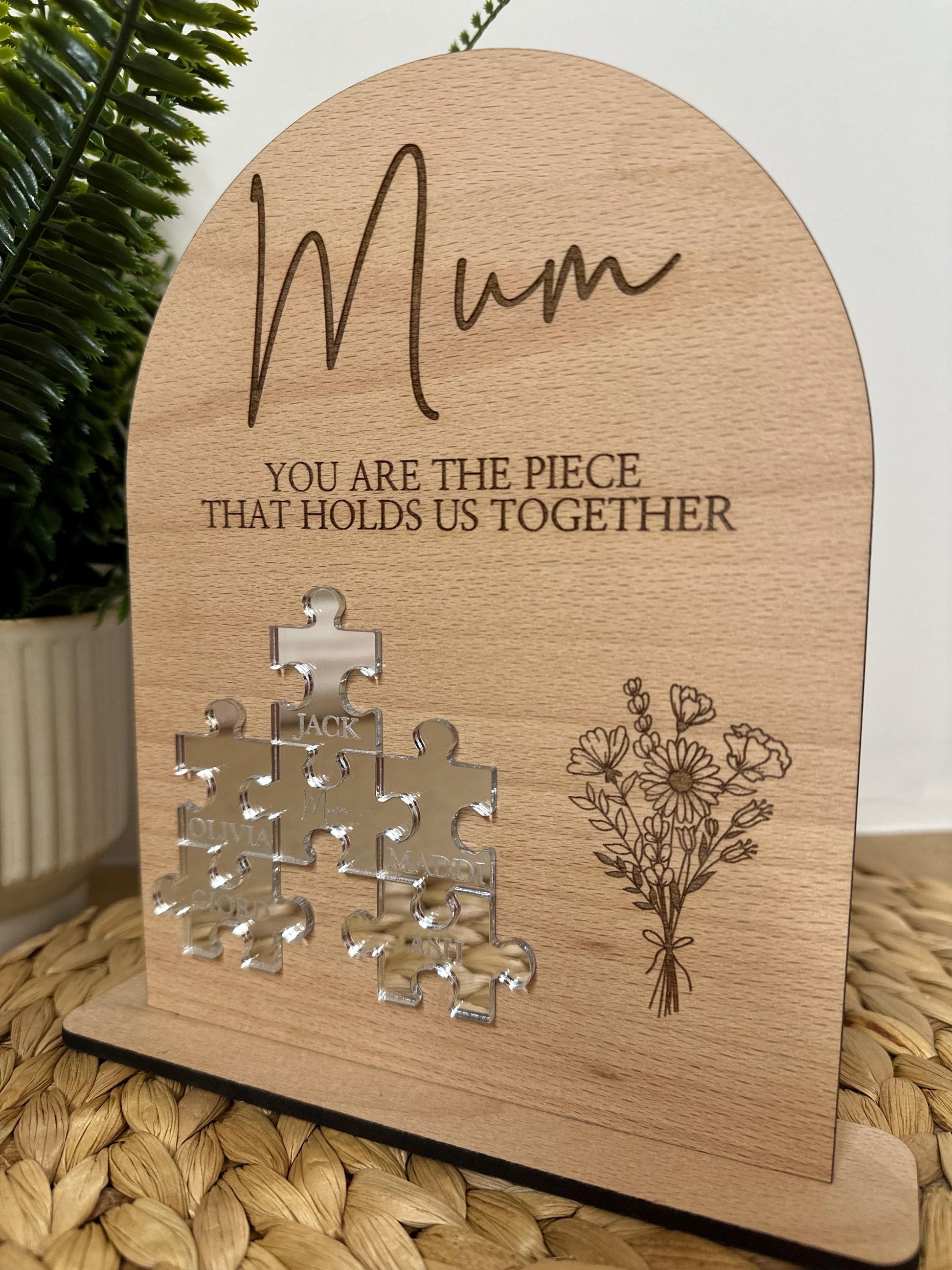 Mother's Day Puzzle Piece Stand