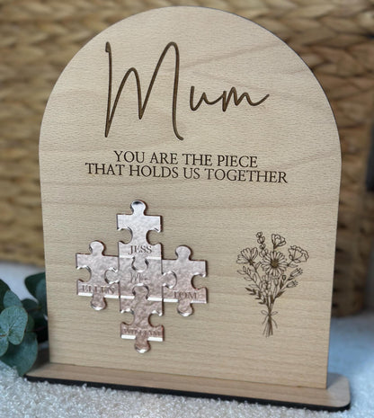 Mother's Day Puzzle Piece Stand
