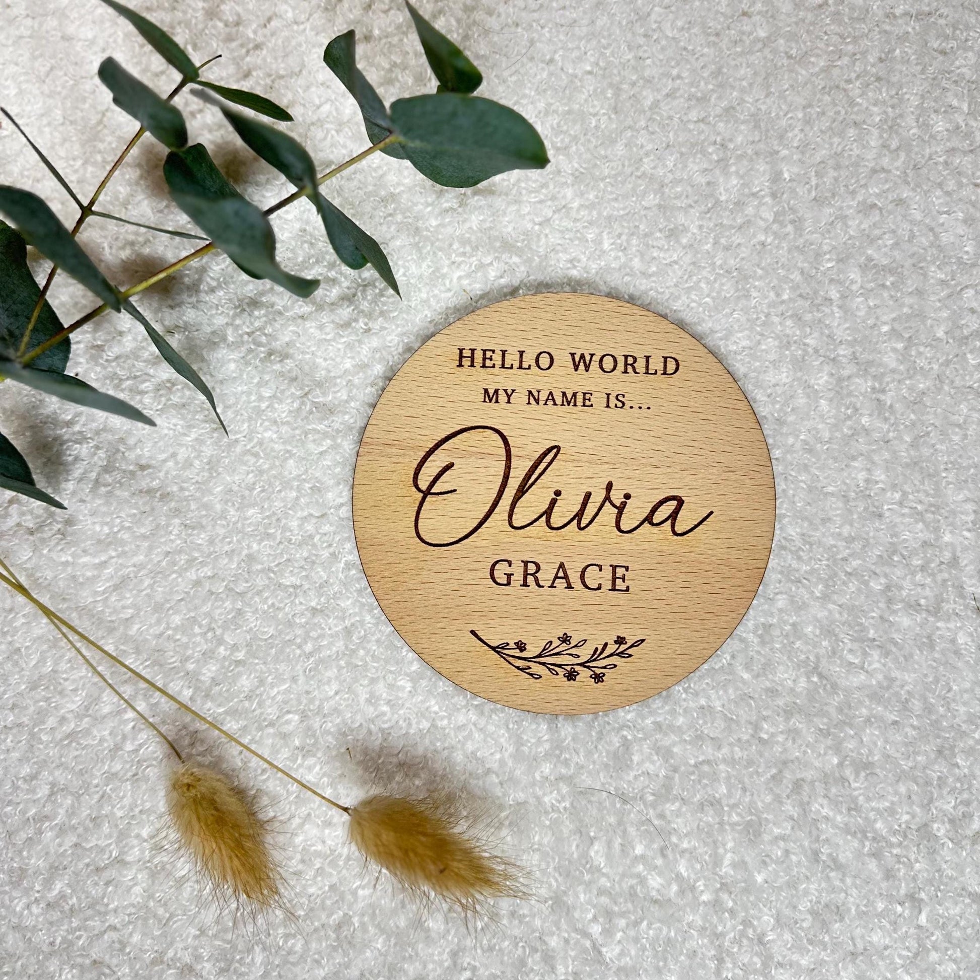 Baby Name Announcement Disc
