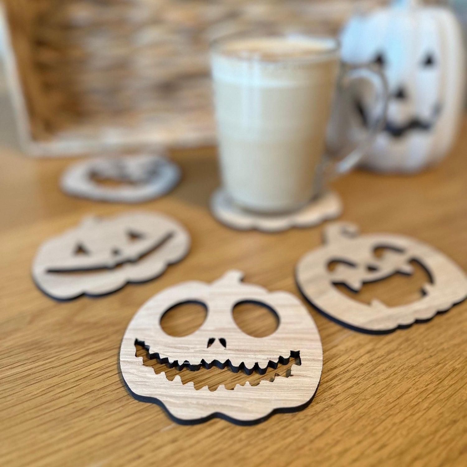 Pumpkin, Halloween Coaster - Set of 4
