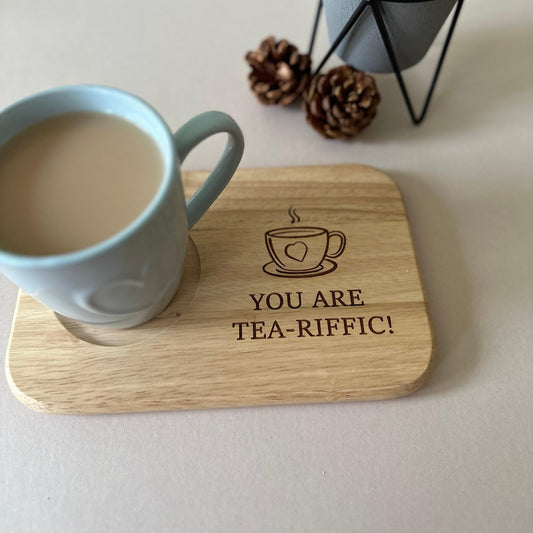 You Are Tea-Riffic Tea & Biscuit Board