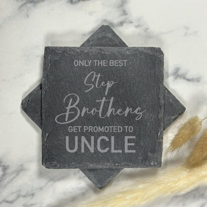 Best Brothers Best Sisters Get Promoted Slate Coaster