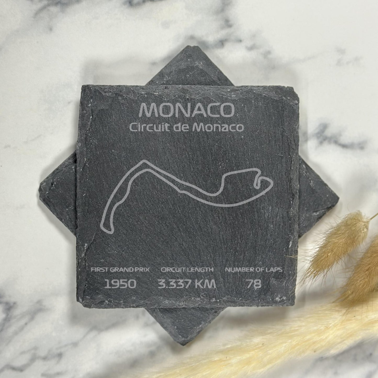 F1 Circuit Slate Coasters