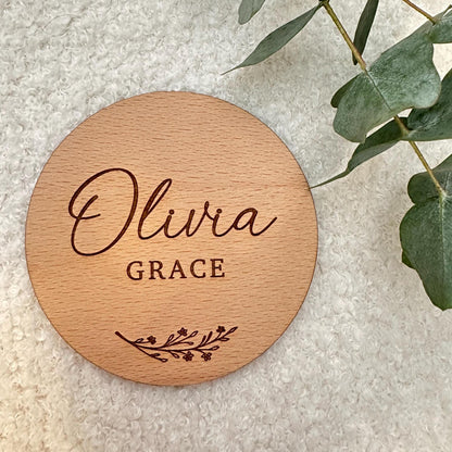 Baby Name Announcement Disc