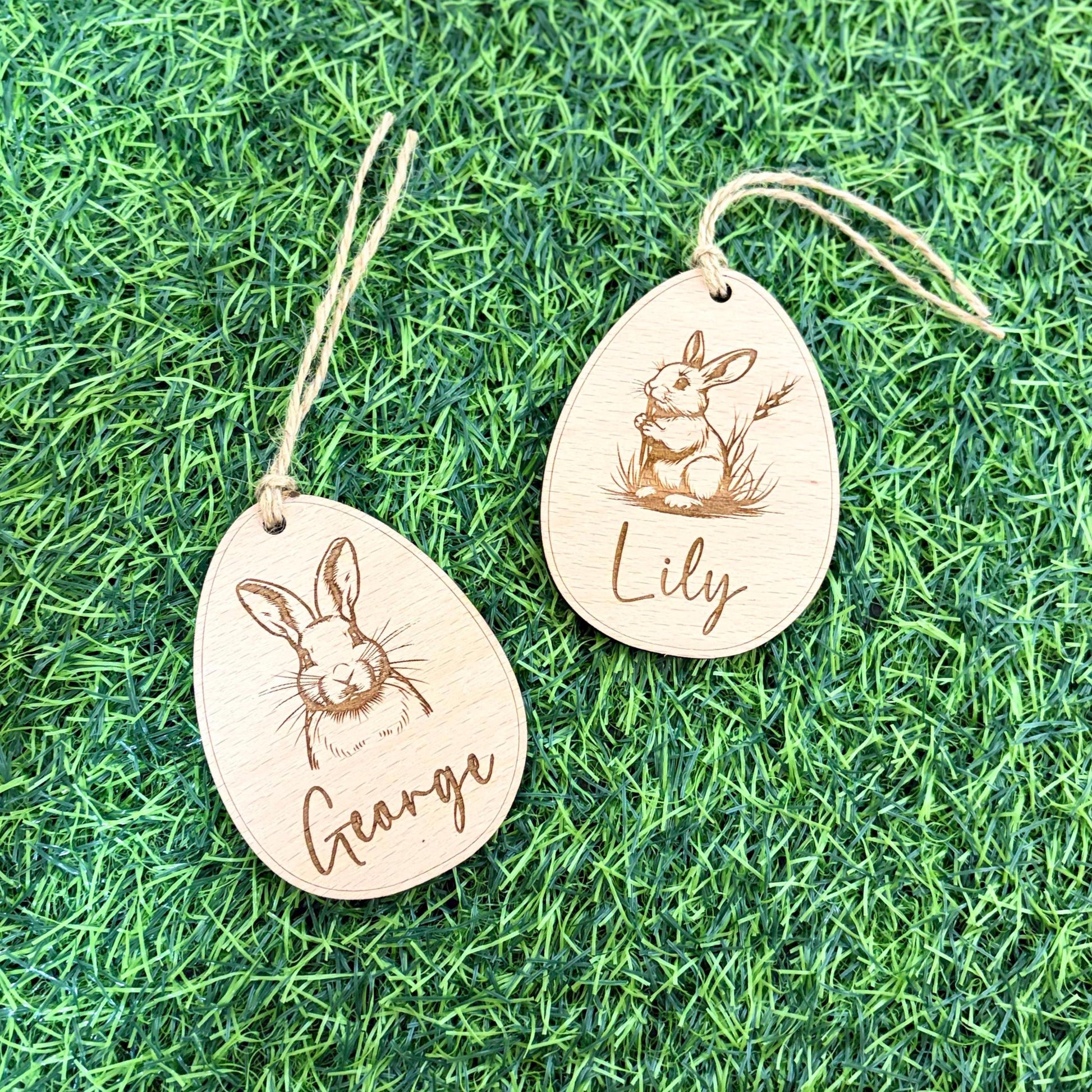 Easter Bunny Engraved Tag