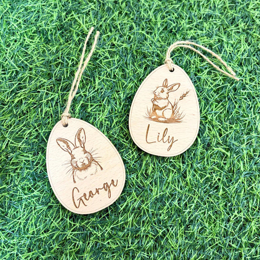 Easter Bunny Engraved Tag