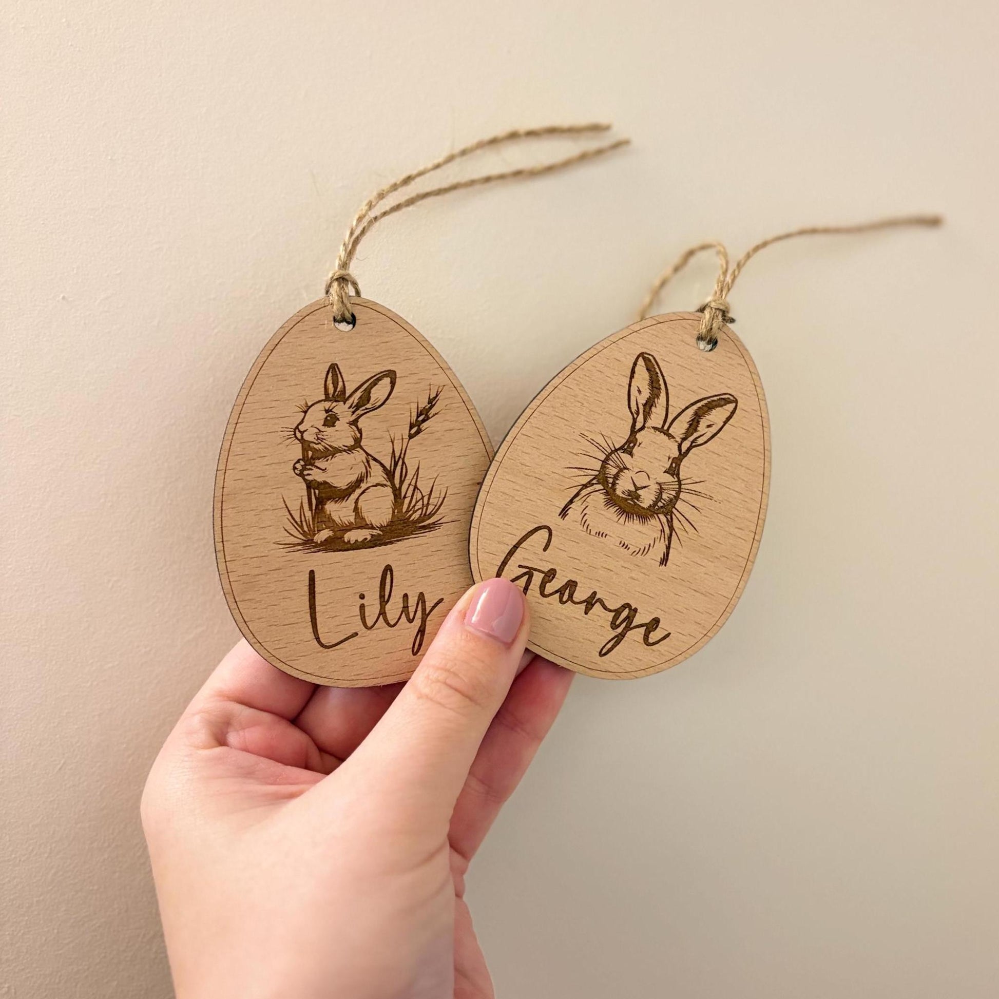 Easter Bunny Engraved Tag