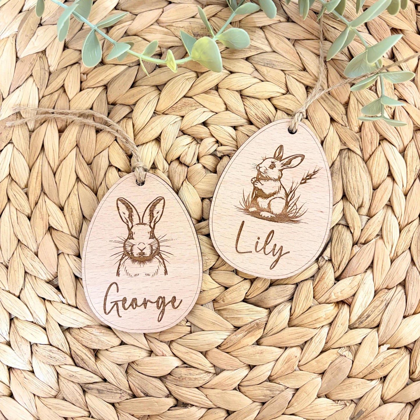 Easter Bunny Engraved Tag
