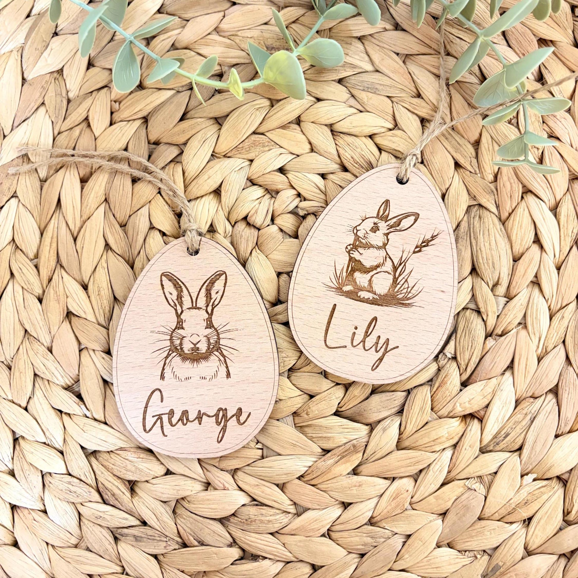 Easter Bunny Engraved Tag