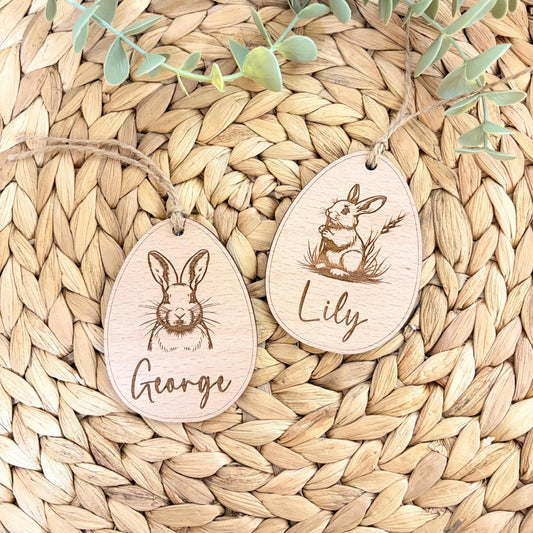 Easter Bunny Engraved Tag