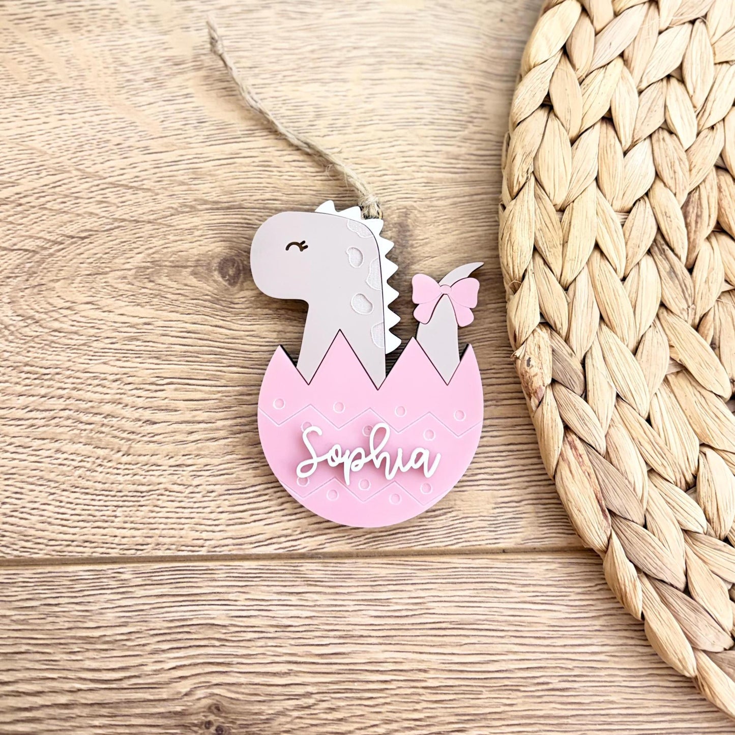 Dinosaur Easter Tag
