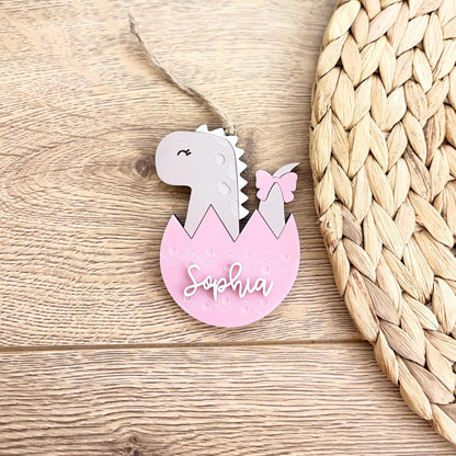 Dinosaur Easter Tag