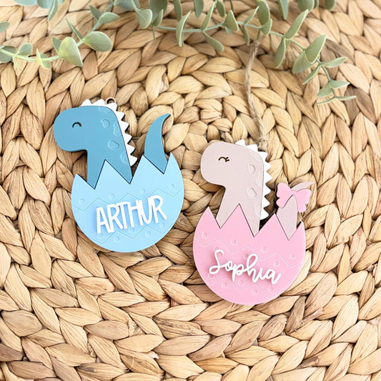 Dinosaur Easter Tag