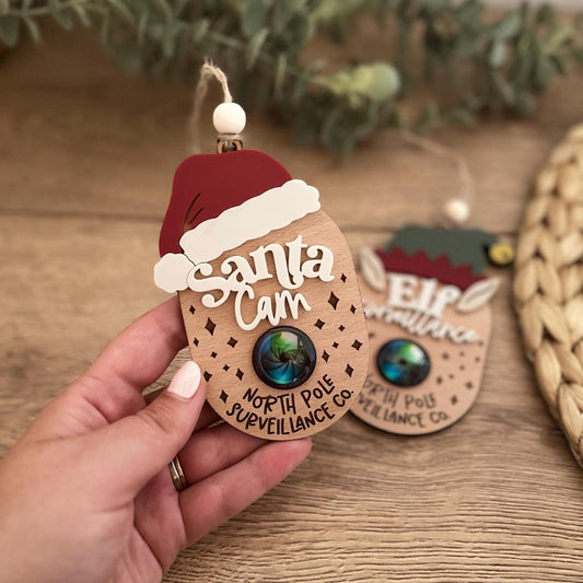 Santa Cam | Elf Surveillance | Christmas | North Pole | Gift | Children | Keepsake | Christmas Decor