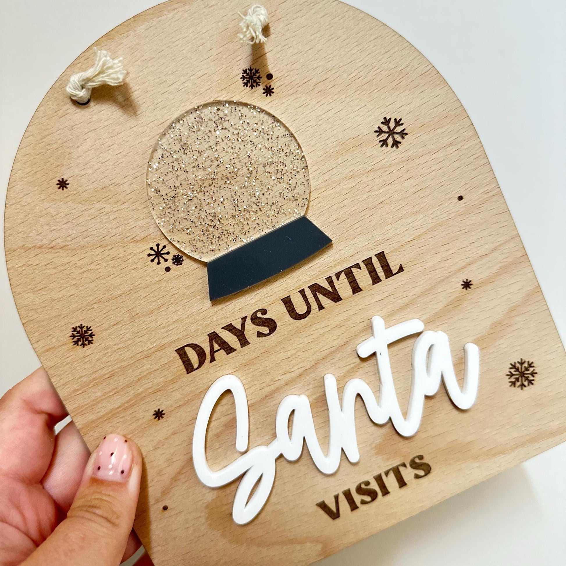 Hanging Countdown to Christmas | Snow Globe | Days Until Santa | Visit | Santa | Tradition | Gift