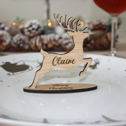 Reindeer Name Place | Christmas | Table Decor | Personalised | Decoration | Place Name | Gift