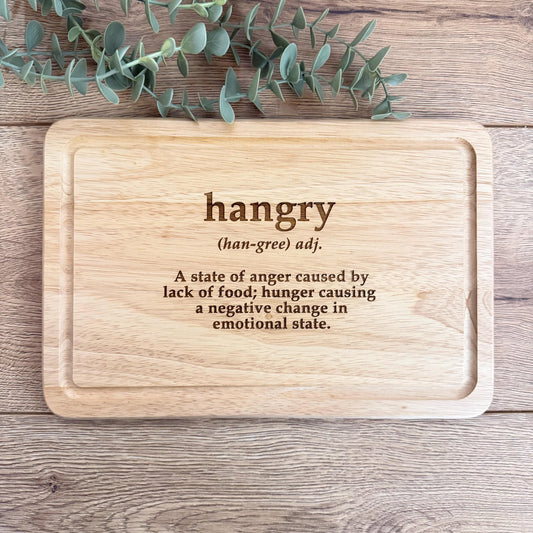 Chopping Board | Hangry | Funny | Gift | Birthday | Wooden | Cutting Board | Engraved