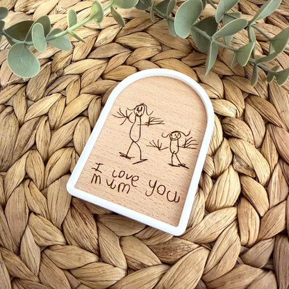 Children's Drawing Engraved Magnet