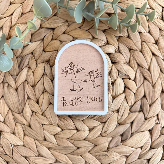 Children's Drawing Engraved Magnet