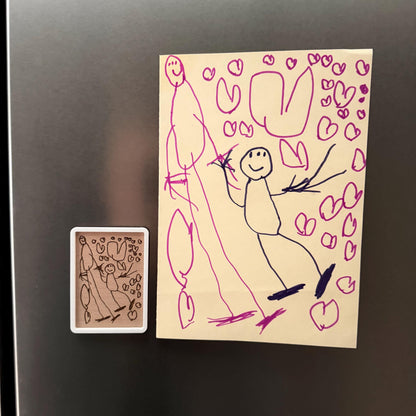 Children's Drawing Engraved Magnet