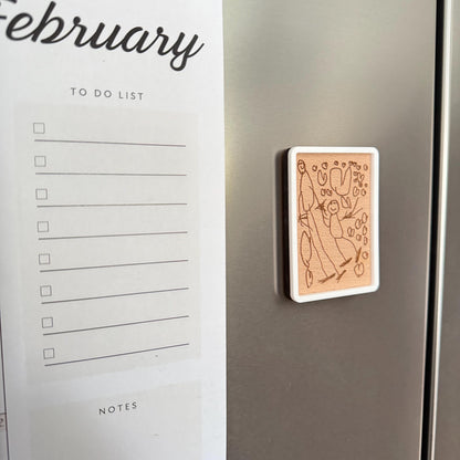 Children's Drawing Engraved Magnet