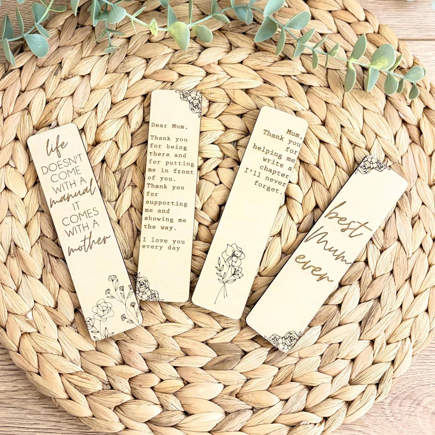 Mum Wooden Bookmark | Mother's Day | Engraved | Gift