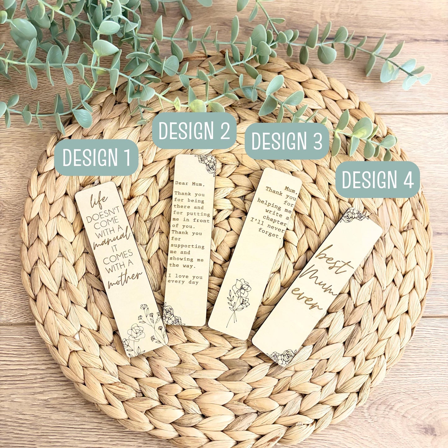 Mum Wooden Bookmark