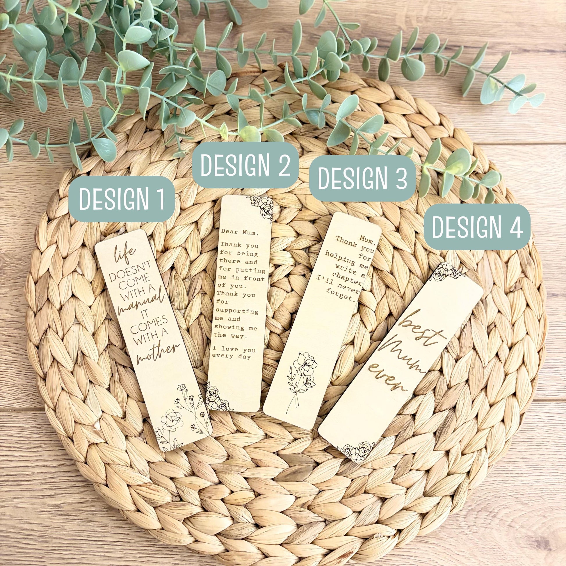 Mum Wooden Bookmark