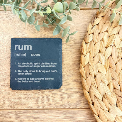Noun Slate Coaster | Funny | Gift | Beer | Wine | Gin | Whiskey | Alcohol | Bar | Housewarming