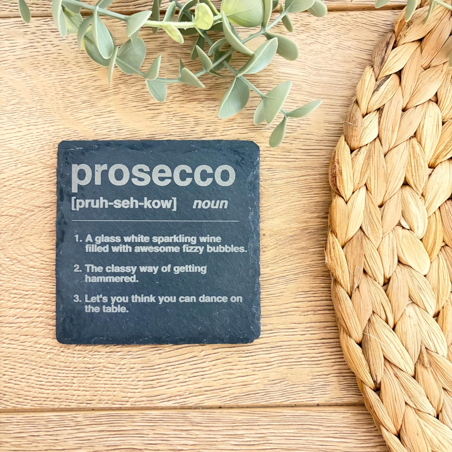 Alcohol Noun Slate Coaster