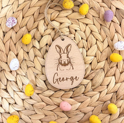 Easter Bunny Engraved Tag
